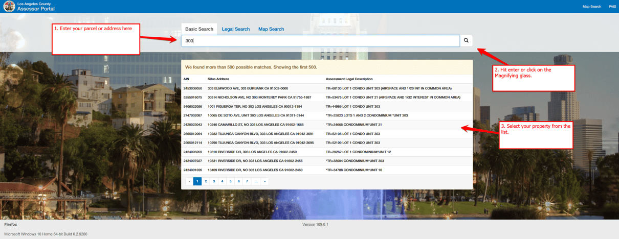 Los Angeles County Property Tax Website